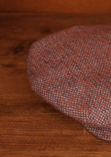 Regency 50 Pence Flat Cap - Red & Blue Barleycorn Tweed