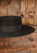 Sevillian Wide Brim Riding Hat - Black