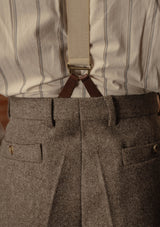 Rivera Clark Trouser - Oatstone Herringbone