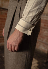 Rivera Clark Trouser - Oatstone Herringbone