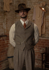 Rivera Waistcoat - Oatstone Herringbone