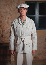 Safari Pure Linen Jacket - Oatmeal