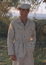 Safari Pure Linen Jacket - Oatmeal