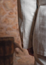 Safari Pure Linen Jacket - Oatmeal