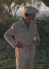 Safari Pure Linen Jacket - Oatmeal