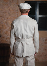 Safari Pure Linen Jacket - Oatmeal
