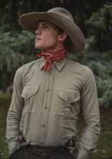 Brushed Cotton Shirt - Sage Green