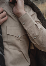 Classic Western Shirt - Soft Cream Denim