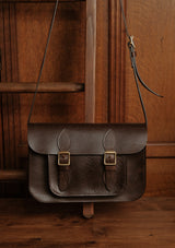 The Regent Saddle Leather Satchel - Dark Brown