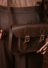 The Regent Saddle Leather Satchel - Dark Brown