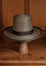 Lawson Open Crown Fedora - Sepia & Dark Brown