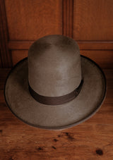 Lawson Open Crown Fedora - Sepia & Dark Brown