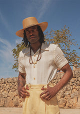 Gene Pure Linen Shorts - Lemon