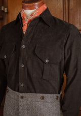 Moleskin Cotton Shirt - Black