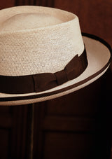 Denia Trilby Hat - Natural Straw