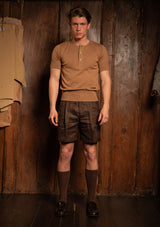 Gene Shorts - Tobacco Herringbone
