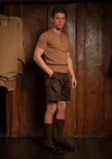 Gene Shorts - Tobacco Herringbone
