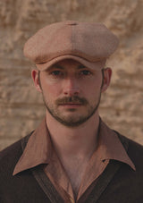 Fulton Baker Boy - (Mid-Width) Rose Sand Herringbone Pure Silk