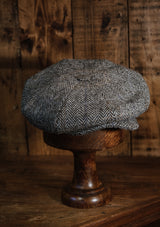 Stanton Baker Boy - (Wide-Width) Grey Herringbone Harris Tweed
