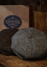 Stanton Baker Boy - (Wide-Width) Grey Herringbone Harris Tweed