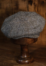 Stanton Baker Boy - (Wide-Width) Grey Herringbone Harris Tweed