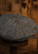 Stanton Baker Boy - (Wide-Width) Grey Herringbone Harris Tweed