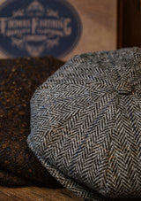 Stanton Baker Boy - (Wide-Width) Grey Herringbone Harris Tweed
