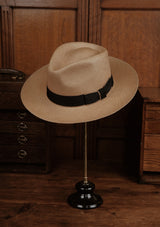 Gaudi Fedora Genuine Panama Hat - Mocha