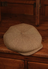 Fulton Baker Boy - (Mid-Width) Sand Herringbone Pure Silk