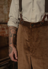 Corduroy Fishtail Trousers - Sunlit Amber