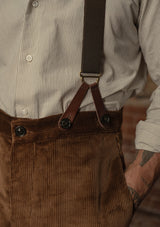 Corduroy Fishtail Trousers - Sunlit Amber