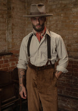 Corduroy Fishtail Trousers - Sunlit Amber