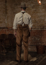 Corduroy Fishtail Trousers - Sunlit Amber