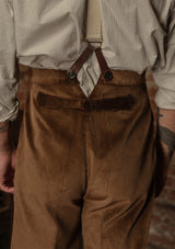 Corduroy Fishtail Trousers - Sunlit Amber