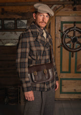 Pure Wool Pea Coat - Tideworn Check