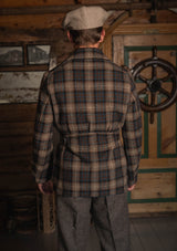 Pure Wool Pea Coat - Tideworn Check