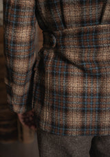 Pure Wool Pea Coat - Tideworn Check