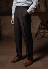 Brockman Classic Trouser - Tobacco Herringbone