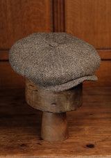 Stanton Baker Boy - (Wide-Width) Tobacco Herringbone Donegal Tweed