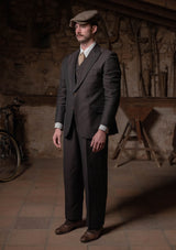 Brockman Clark Trouser - Tobacco Herringbone