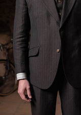 Brockman Jacket - Tobacco Herringbone