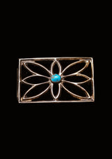 Eight-Petal Openwork Sterling Silver Buckle