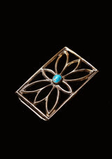 Eight-Petal Openwork Sterling Silver Buckle