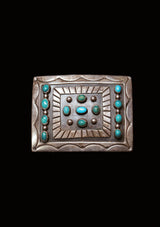 C. M. Yazzie | Thirteen-Stone Sterling Silver Buckle