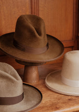 Lawson Open Crown Fedora - Tobacco
