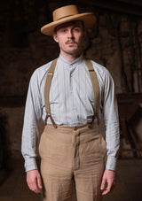 Melbrook Linen Fishtail Trousers - Mushroom