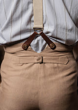 Melbrook Linen Fishtail Trousers - Mushroom