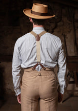 Melbrook Linen Fishtail Trousers - Mushroom