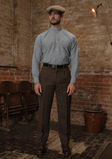 Woodrow Harris Tweed Classic Cut Trousers - Dark Prince Of Wales