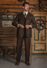 Woodrow Jacket - Burnt Saddle Herringbone